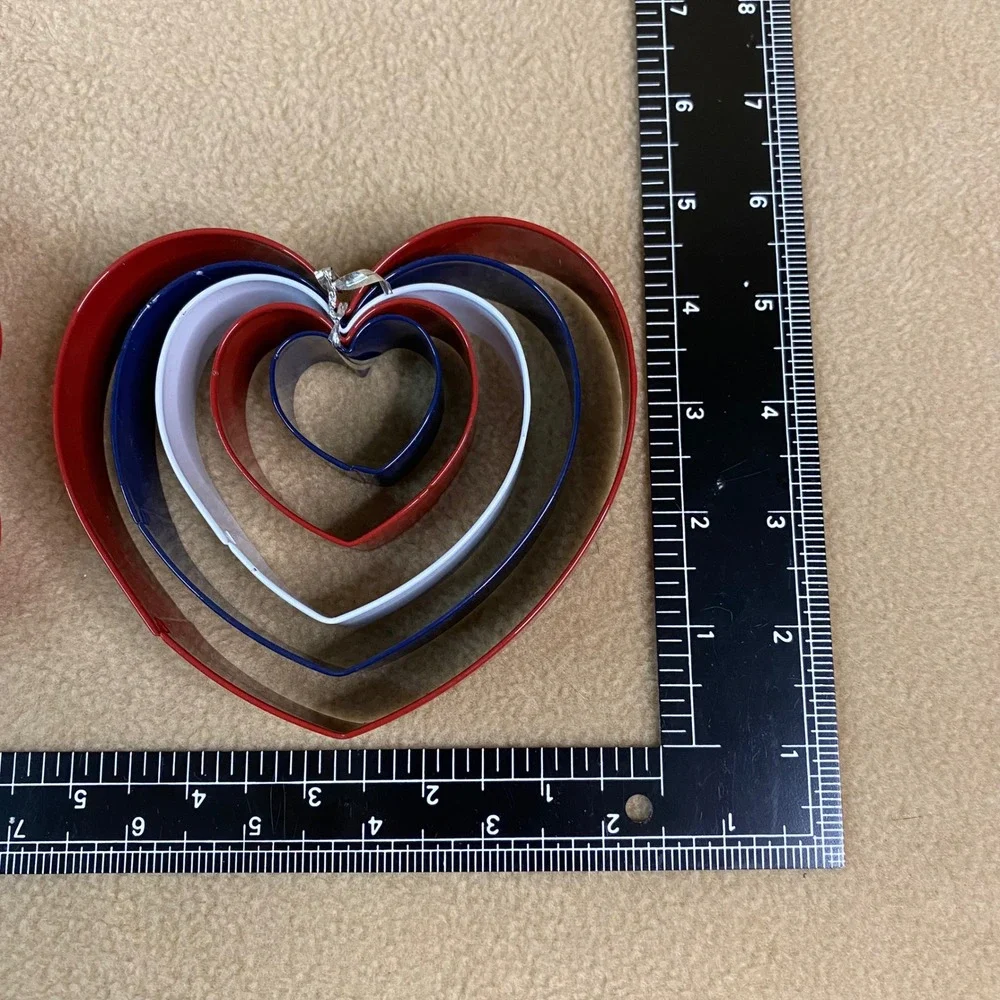 Heart Cookie Cutters Set 10 Pieces Baking Crafting Valentines Day Party Pancakes